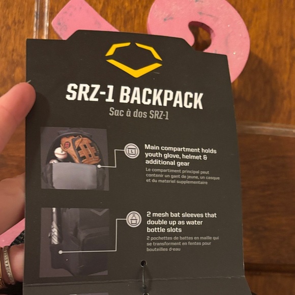 Black and Pink Women's Backpack - Picture 7 of 11